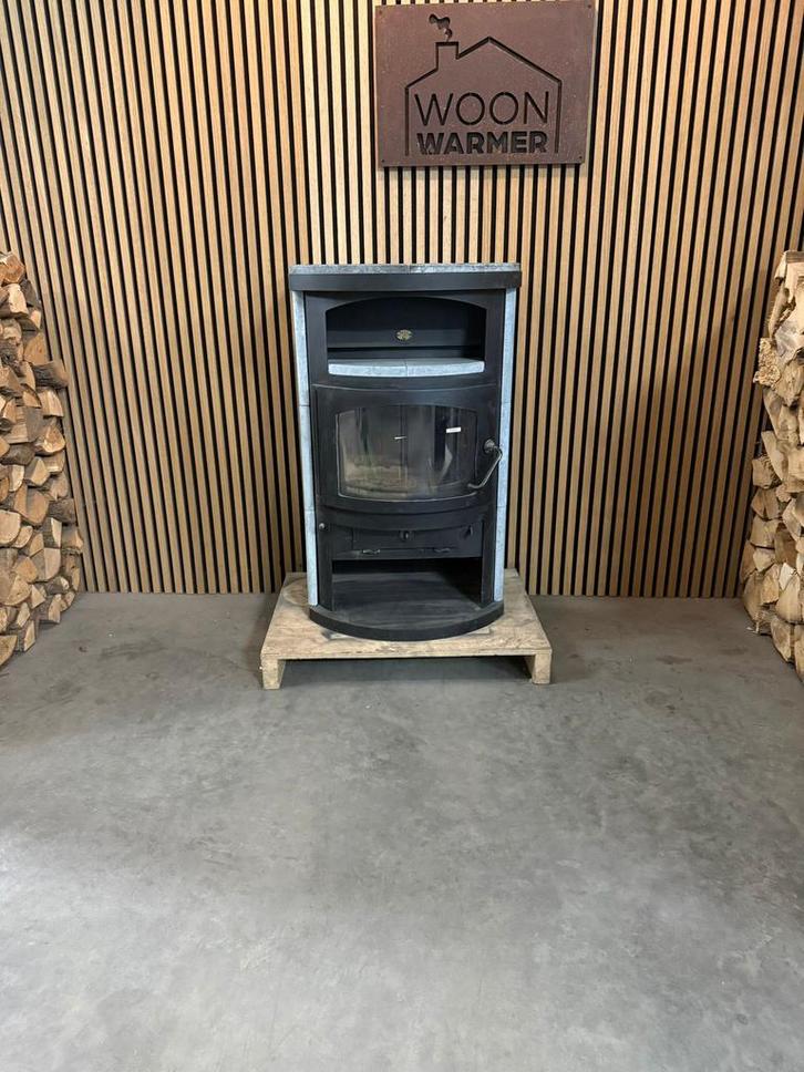 24067 Speksteenkachel Techno 8kw, Huis en Inrichting, Kachels, Gebruikt, Vrijstaand, Houtkachel, Hout, Ophalen