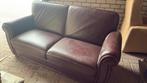 Leren bankje twee its, Ophalen, 150 tot 200 cm, Tweepersoons, 75 tot 100 cm
