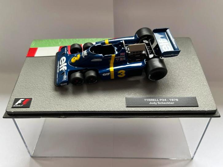 Tyrrell P34 – Jody Scheckter – 1976 | schaal 1:43, Hobby en Vrije tijd, Modelauto's | 1:43, Zo goed als nieuw, Auto, Overige merken