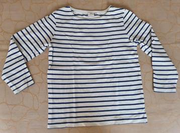 Cyrillus shirt /sweater - blauw/wit gestreept - maat 152-158 beschikbaar voor biedingen