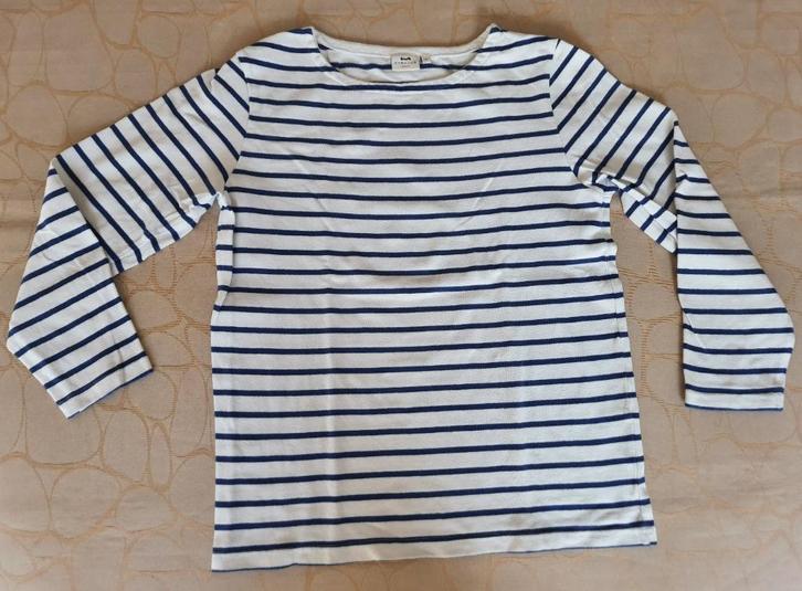 Cyrillus shirt /sweater - blauw/wit gestreept - maat 152-158, Kinderen en Baby's, Kinderkleding | Maat 152, Zo goed als nieuw