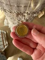 Gouden tientje 1933 hanger met ketting, Sieraden, Tassen en Uiterlijk, Ophalen of Verzenden, Gebruikt, Goud, Overige voorstellingen