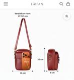 Laipan Crossbody Tas - Bordeauxrood - Nieuwstaat, Overige merken, Nieuw, Ophalen of Verzenden, Leer