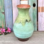 Vintage vaas West Germany 1040 groen gemêleerd, Overige materialen, Gebruikt, Ophalen of Verzenden, Minder dan 50 cm