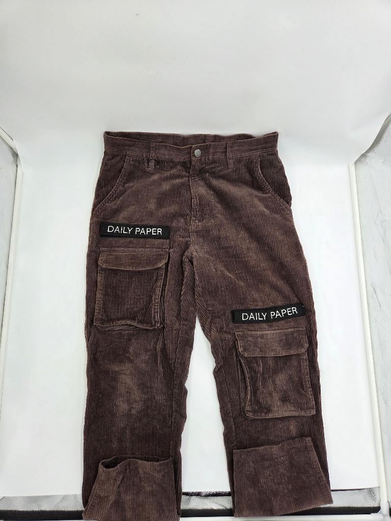 Daily Paper cargo broek corduroy bruin – maat S – streetwear, Bruin, Ophalen of Verzenden, Zo goed als nieuw, Daily Paper