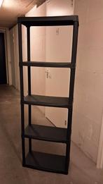 Zwarte kunststof stellingkast met 5 planken, Ophalen
