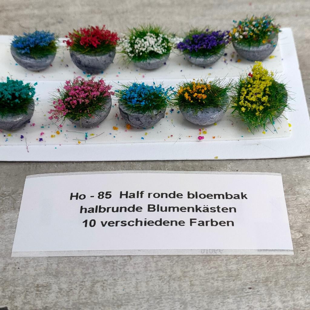 modeltrein Ho – 85 Bloembakken  Halfrond, Gelijkstroom, Natuur, Nieuw, Ophalen of Verzenden