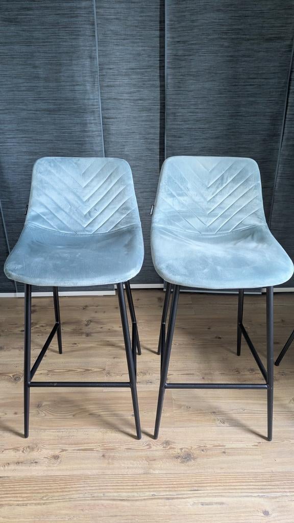 Barstoel Riverdale Lynn Mint (set van 2), Ophalen, Met voetsteun, 60 tot 90 cm, Zo goed als nieuw