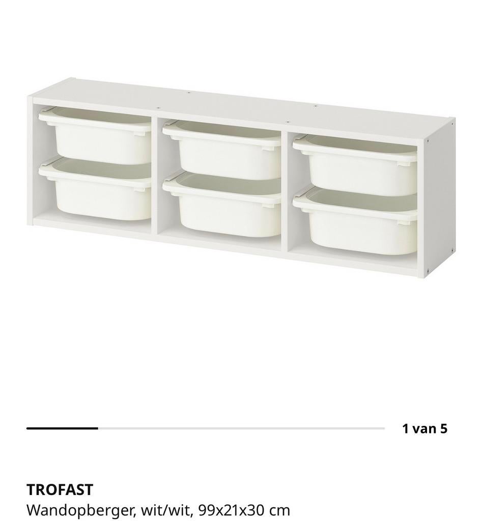 IKEA Wandopberger 2 stuks met bakjes, Ophalen, Zo goed als nieuw