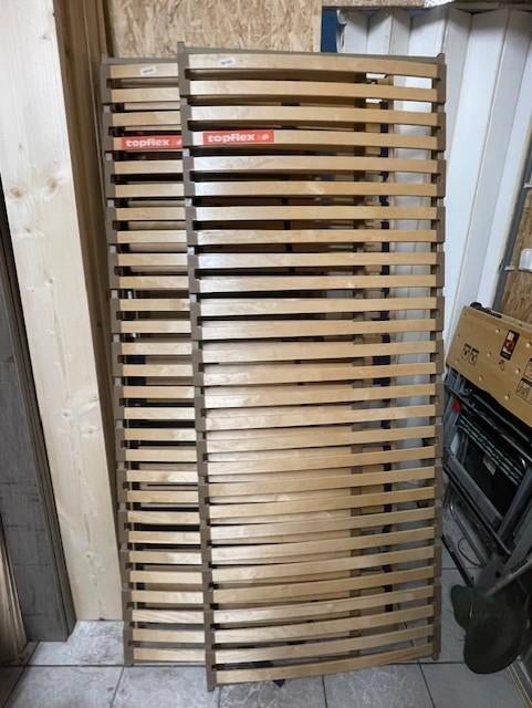 Lattenbodems Topflex 80x200 2x (gebruikt), Ophalen, Gebruikt, Eenpersoons, 80 cm