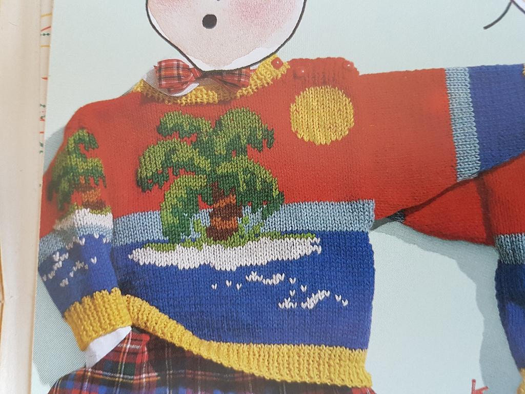 Palmboom op je trui breipatroon, Hobby en Vrije tijd, Breien en Haken, Ophalen of Verzenden, Zo goed als nieuw, Breien, Patroon of Boek