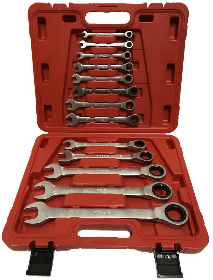 Steek- ringratel sleutel set 13dlg. - Nieuw, Auto diversen, Autogereedschap, Nieuw, Ophalen of Verzenden