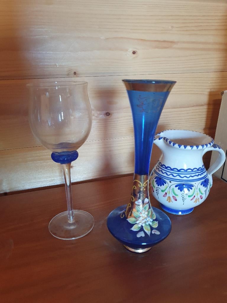 blauwe vaas, Antiek en Kunst, Ophalen of Verzenden