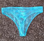 Sexy azurblauwe string maat L (40-42), Verzenden, Blauw, String