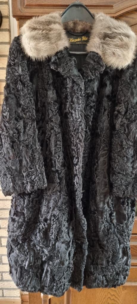 bont mantel vintage, Kleding | Dames, Jassen | Winter, Ophalen, Gedragen, Maat 42/44 (L), Zwart