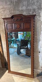 Brocante spiegel - landelijk - hout - groot, Ophalen, Rechthoekig