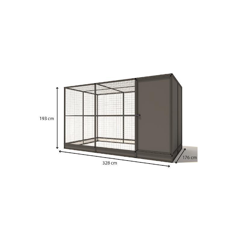 Aluminium Buitenvolière Evi | model 1, Dieren en Toebehoren, Vogels | Hokken en Kooien, Ophalen of Verzenden, Nieuw, Aluminium