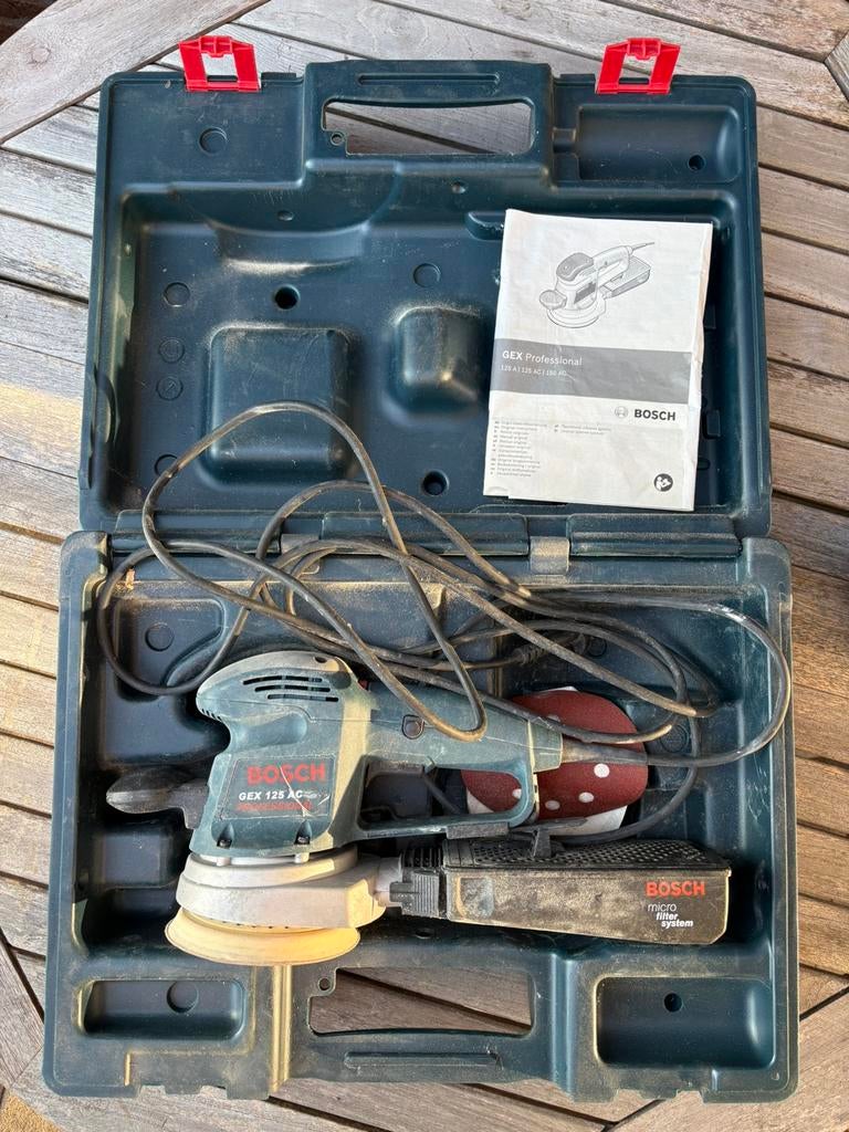 Bosch Professional GEX 125 ac excentrische schuurmachine., Ophalen of Verzenden, Gebruikt