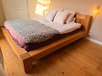 Goossens tweepersoonsbed van hout, Ophalen, Gebruikt, Bruin, Tweepersoons