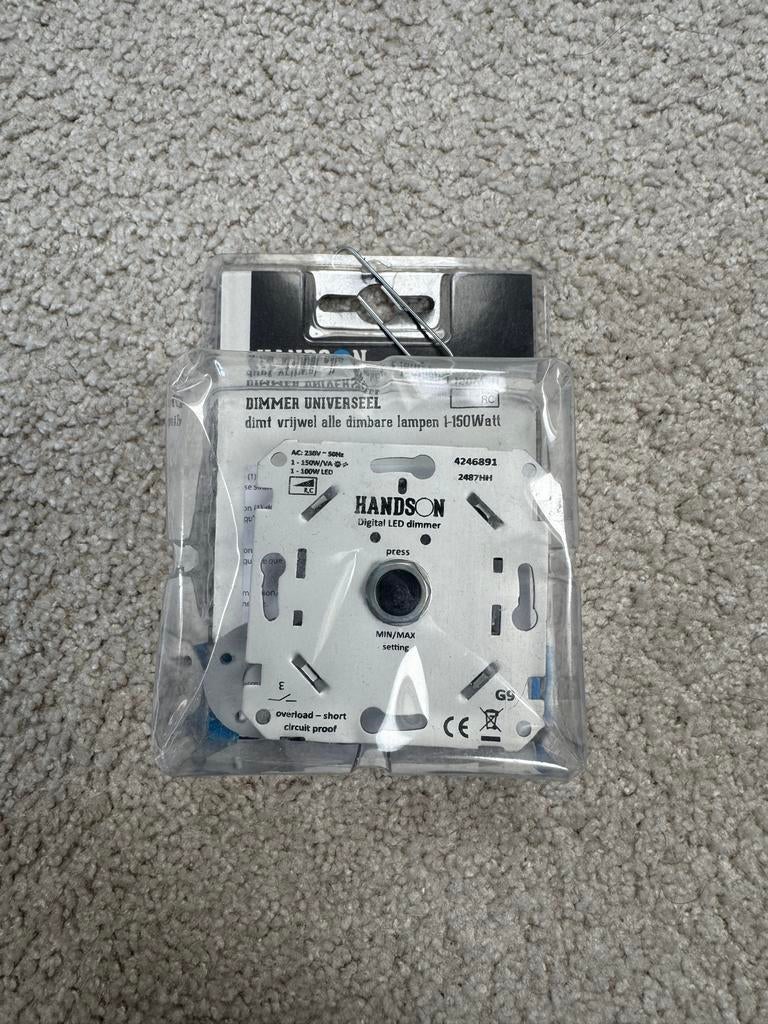 Handson Universele Dimmer 1-150W voor LED & Halogeen, Doe-het-zelf en Verbouw, Ophalen of Verzenden, Zo goed als nieuw, Schakelaar