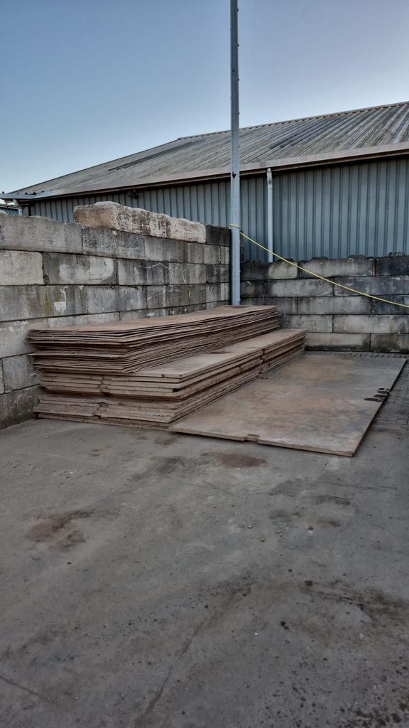 Partij stalen rijplaten, Ophalen, Gebruikt, Nvt, Nvt