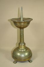 Koperen Art Deco kandelaar, Ophalen of Verzenden, Koper of Brons