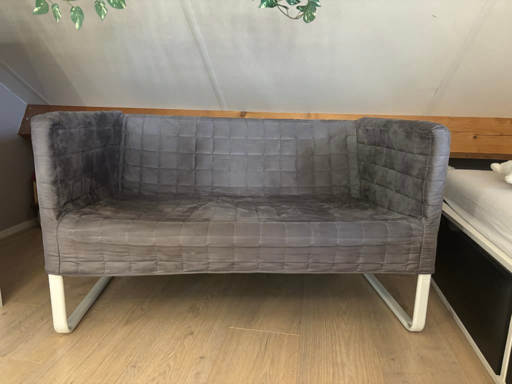 IKEA Knopparp bankje - Grijs, Huis en Inrichting, Banken | Sofa's en Chaises Longues, Ophalen, Gebruikt, Minder dan 75 cm, Tweepersoons
