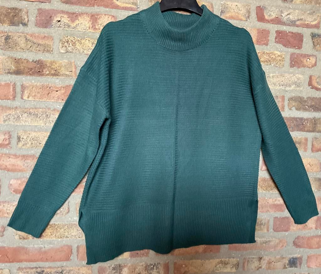 Nieuw! Laura Torelli prachtige donker groene trui. Split. 46, Ophalen of Verzenden, Nieuw, Maat 46/48 (XL) of groter, Groen