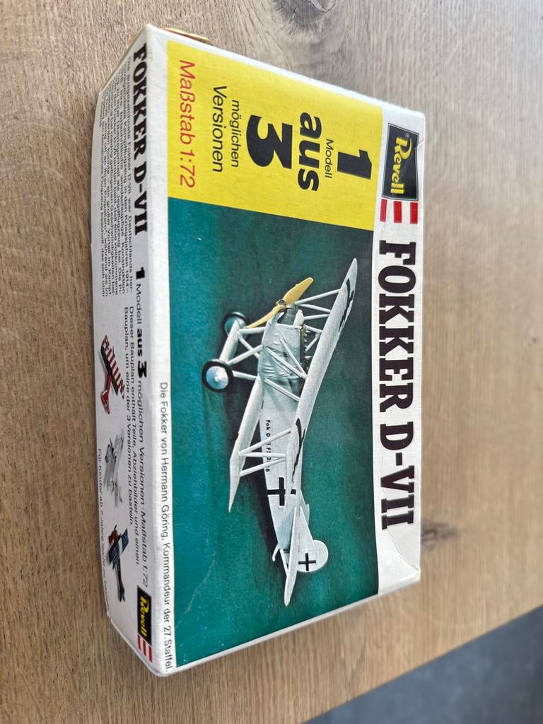 Revell Fokker D-VII Modelbouw Vliegtuig 1:72 Nieuw in doos, Hobby en Vrije tijd, 1:72 tot 1:144, Revell, Nieuw, Ophalen of Verzenden