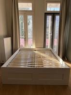 Bed 1,60 x 2,00 met opberglades, Ophalen, Wit, Tweepersoons, Zo goed als nieuw
