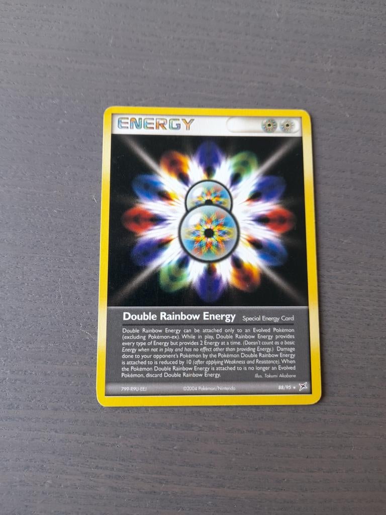 2004 team magma vs team aqua 88/95 double rainbow energy, Ophalen of Verzenden, Gebruikt, Losse kaart