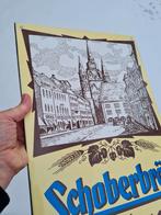 Emaille bord schoberrbrau, Ophalen of Verzenden, Zo goed als nieuw, Zwart, Panty