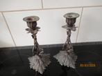 2 BEWERKT  ANTIEKE JUGENDSTIL KANDELAREN- ART NOUVEAU STIJL, Ophalen