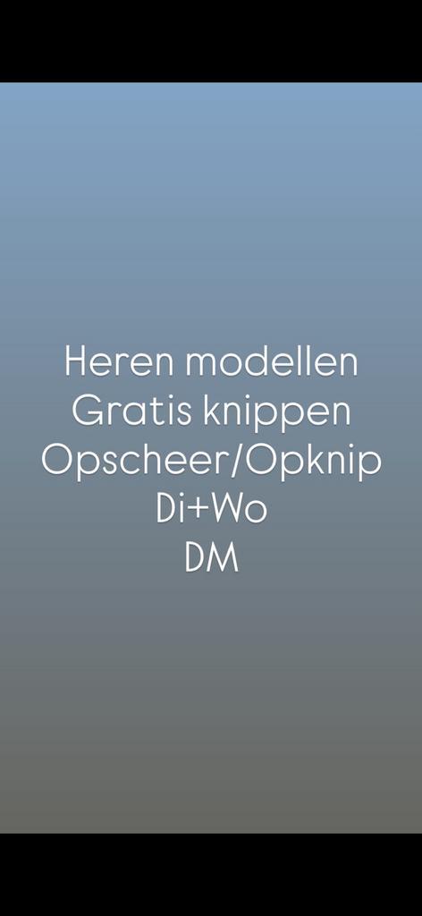 Heren gratis haar knippen Amsterdam, Vacatures, Vacatures | Modellen, Overige niveaus, Starter, Overige vormen, 33 - 40 uur