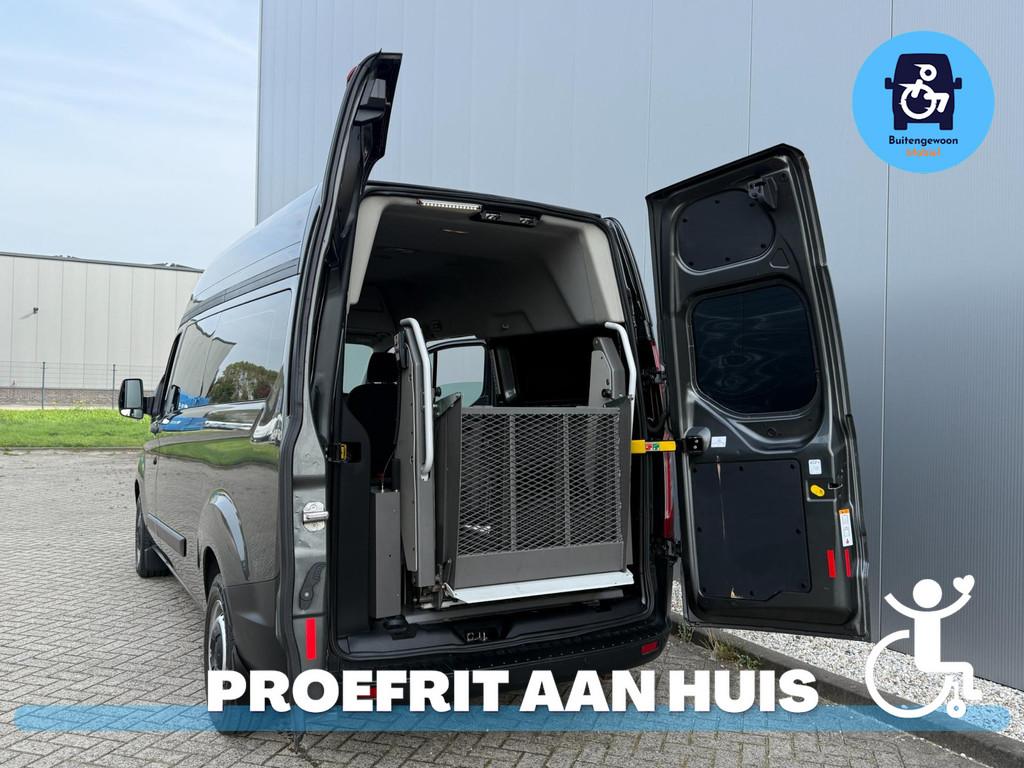 Ford Transit Custom Rolstoelbus Automaat (Airco) Deluxe vari, 12 maanden, Stof, Gebruikt, Zwart