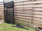 Zwart staafmat hekwerk met poort, Ophalen, Met poort, Gebruikt, Dubbelstaafmat hekwerk