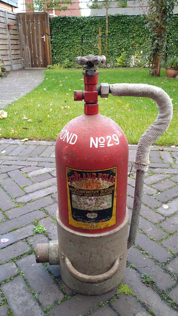 Brocante brandblusser, Huis en Inrichting, Brandblussers en Brandkasten, Ophalen, Gebruikt, Brandblusser