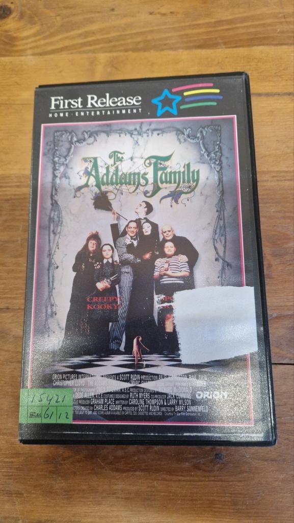 The Adams Family ex rental vhs videoband promotie, Alle leeftijden, Ophalen of Verzenden, Gebruikt, Komedie