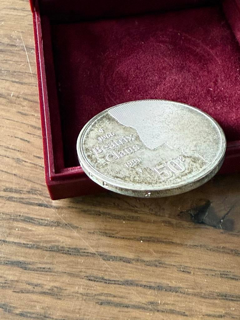 Zilveren 50 gulden munt 1986-1991 Beatrix Claus, Postzegels en Munten, Munten | Nederland, Koningin Beatrix, Zilver, Ophalen of Verzenden