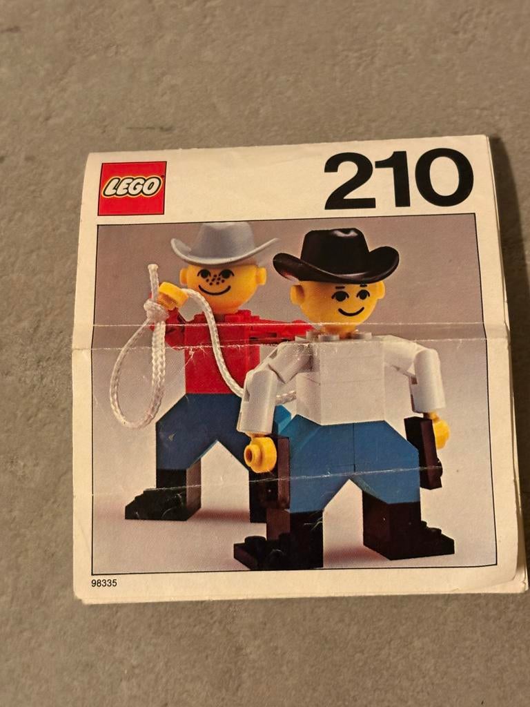 LEGO 210 Cowboys - Vintage set met instructies, Gebruikt, Overige thema's, Lego, Ophalen of Verzenden