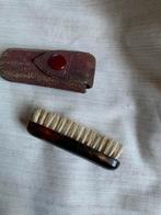 Antiek Snor Borsteltje in Etui - Schildpad Look, Antiek en Kunst, Ophalen of Verzenden