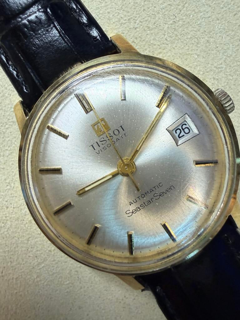 14k Tissot  Seastar Seven heren horloge, Overige merken, Polshorloge, Goud, 1960 of later