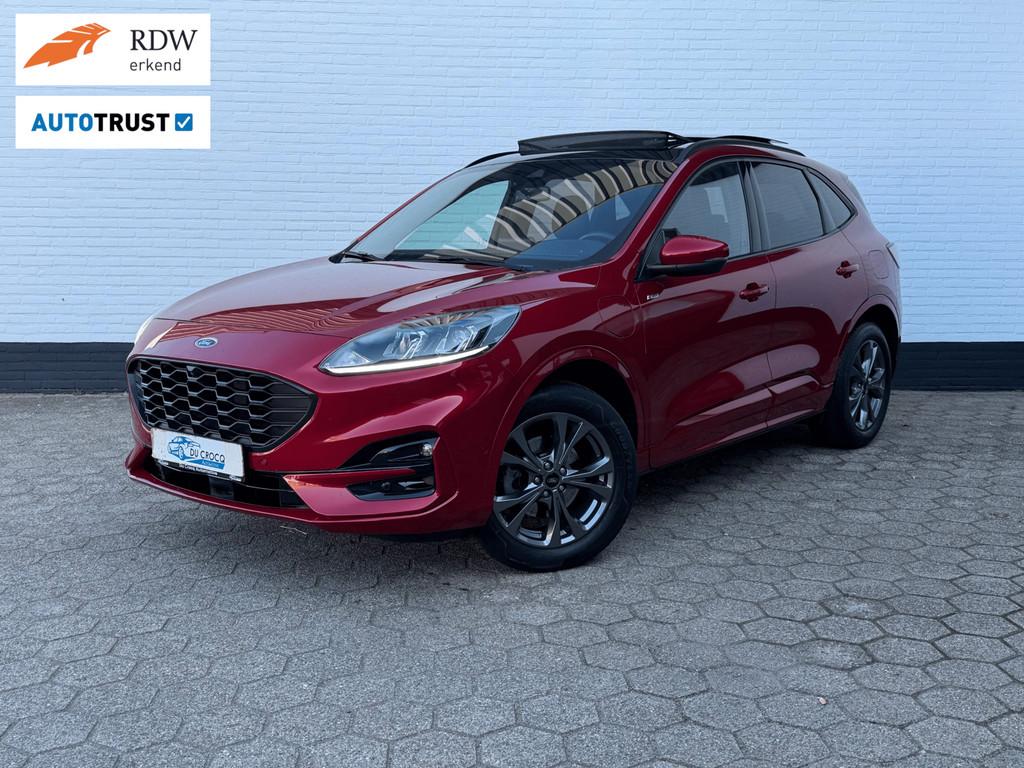 Ford Kuga 2.5PHEV ST-Line PANO l ACC l TREKHAAK l 360 CAMERA, Auto's, Stof, Gebruikt, Zwart, 4 cilinders