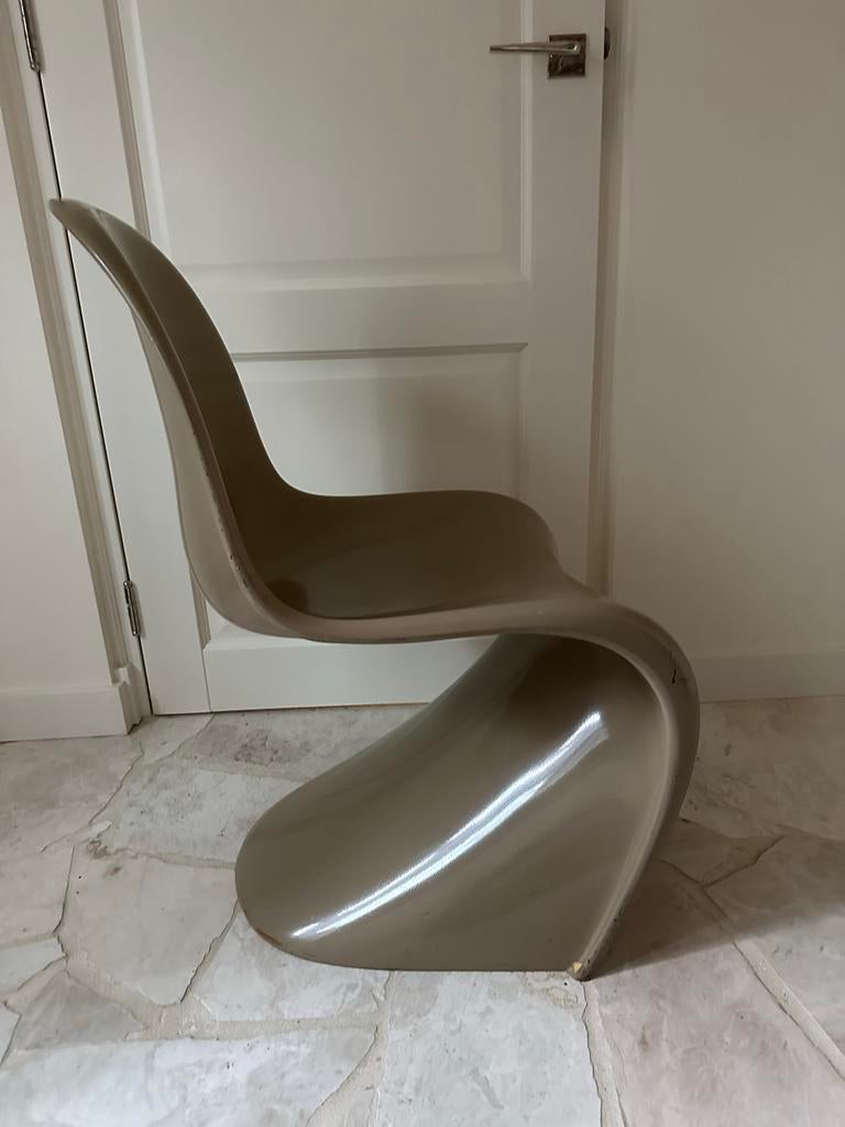 Originele Herman Miller Panton S Chair - Taupe Fiberglass, Huis en Inrichting, Stoelen, Ophalen, Kunststof, Gebruikt, Overige kleuren
