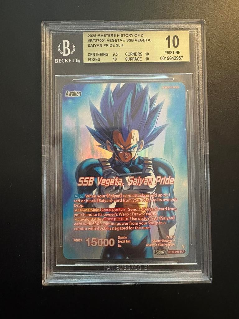 Dragon ball history of z vegeta BGS 10, Hobby en Vrije tijd, Verzamelkaartspellen | Overige, Ophalen of Verzenden, Zo goed als nieuw