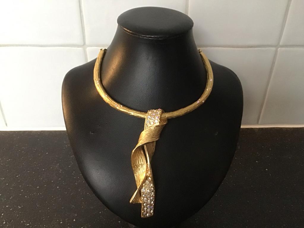 Vintage vergulde avant- garde ketting van Dolce Vita 1980, Sieraden, Tassen en Uiterlijk, Overige materialen, Gebruikt, Ophalen of Verzenden