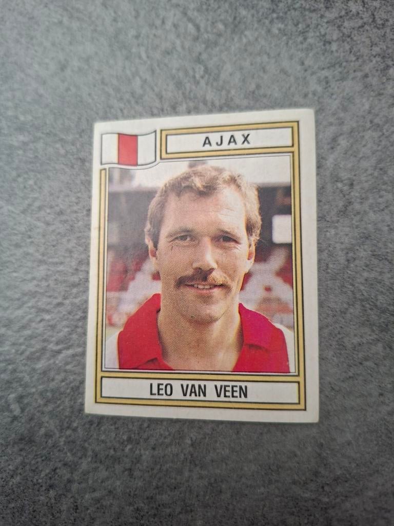 Panini sticker Voetbal 83. Speler Leo van Veen Ajax., Verzenden, Zo goed als nieuw, Sticker