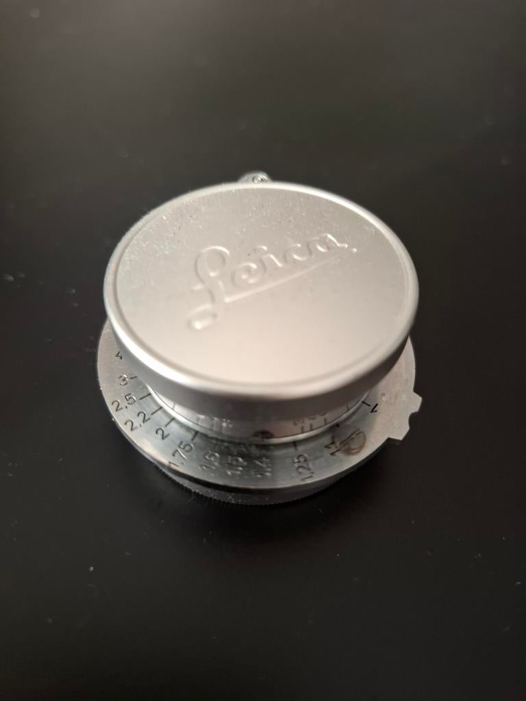 T.k. Leica Elmar 35mm,  m39 vatting met m ring , super plat, Ophalen of Verzenden