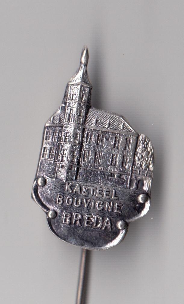Breda Kasteel Bouvigne speldje, Verzamelen, Speldjes, Pins en Buttons, Gebruikt, Speldje of Pin, Overige onderwerpen, Ophalen of Verzenden