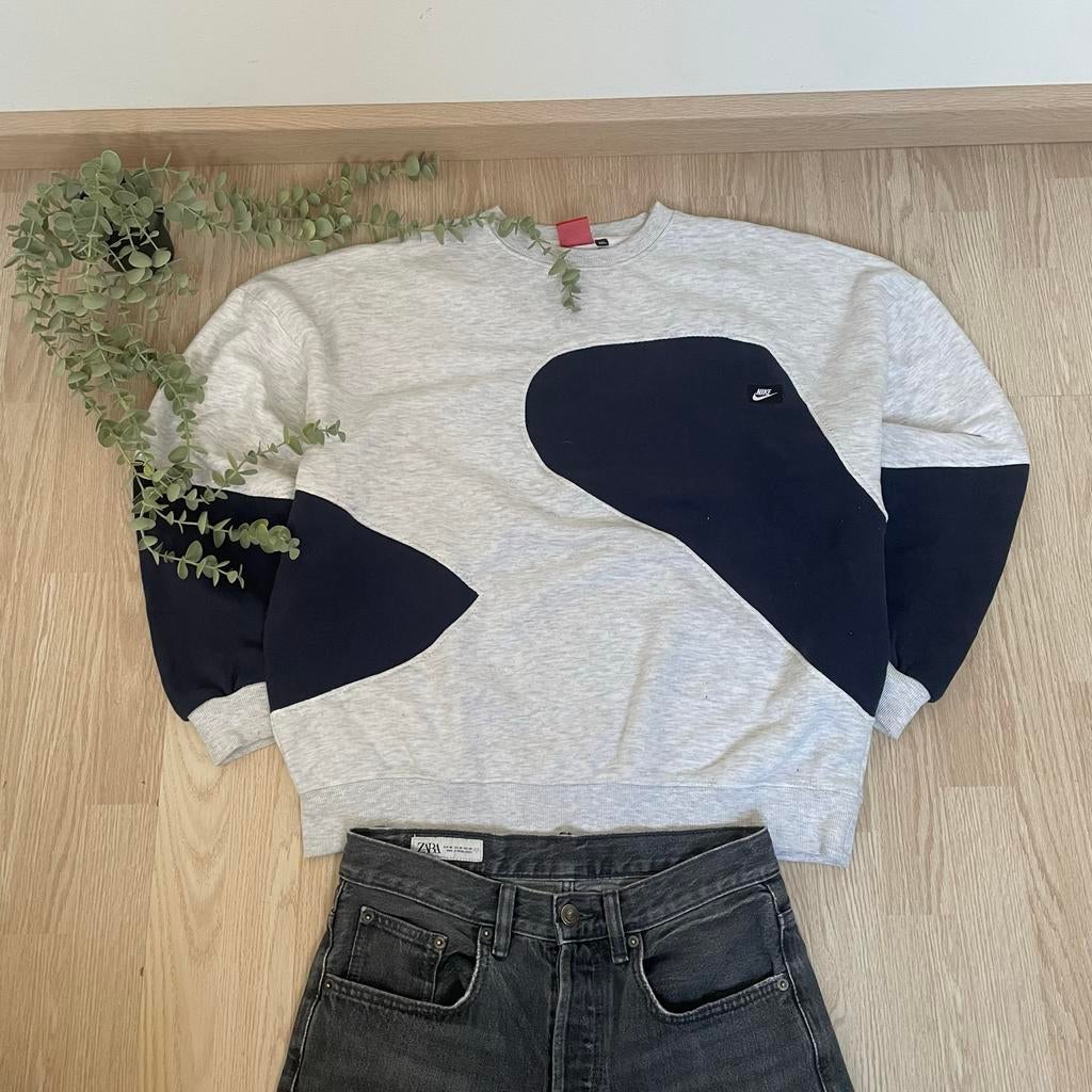 Nike upcycle trui, Ophalen of Verzenden, Zo goed als nieuw, Overige maten, Grijs
